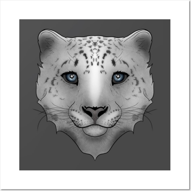 Snow Leopard Wall Art by Jarrodjvandenberg